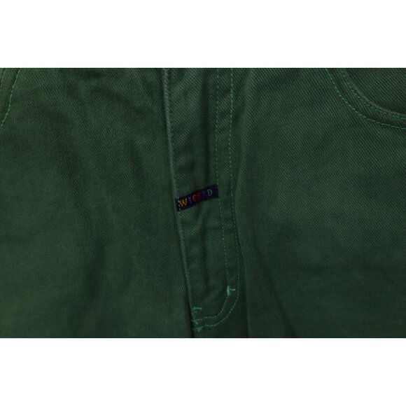 Deadstock Vtg 90s Streetwear Mens 31x34 Baggy Fit Skateboard Jeans Grass Green - Picture 5 of 14
